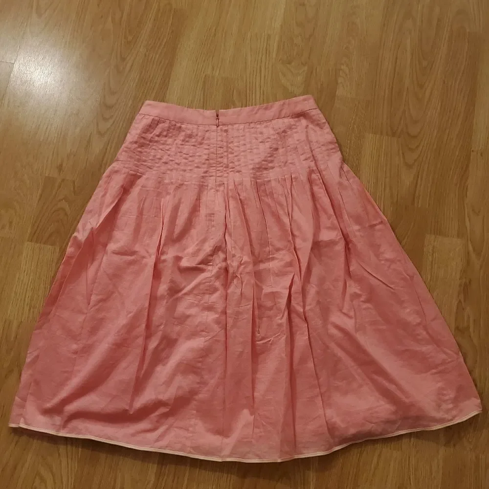 J. Crew Pleated Waist Cotton Skirt sz 0 Petite